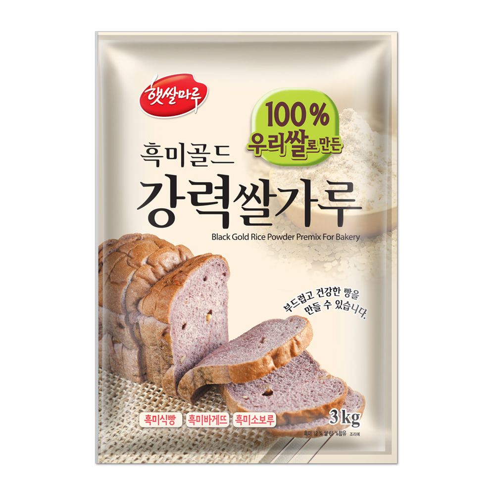 [국산쌀] 흑미골드강력쌀가루 3kg